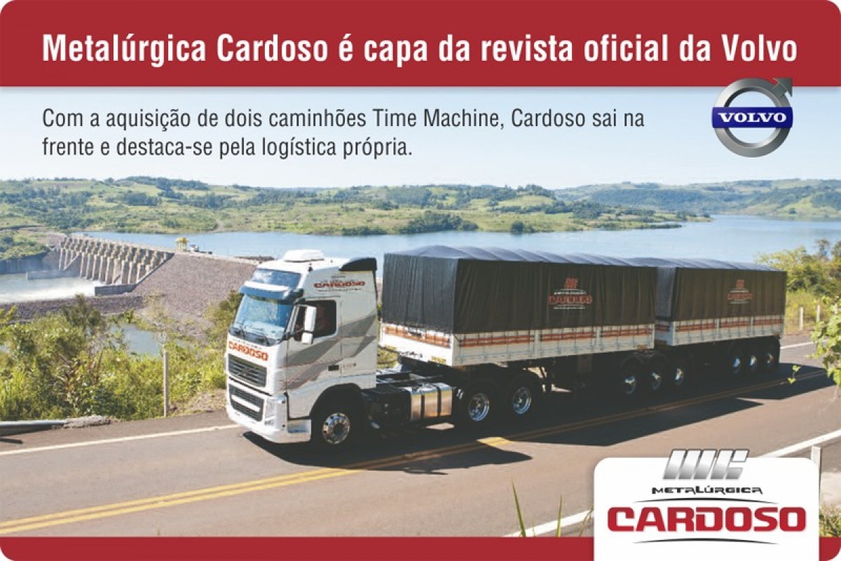 Metalúrgica Cardoso é capa da revista oficial da Volvo  